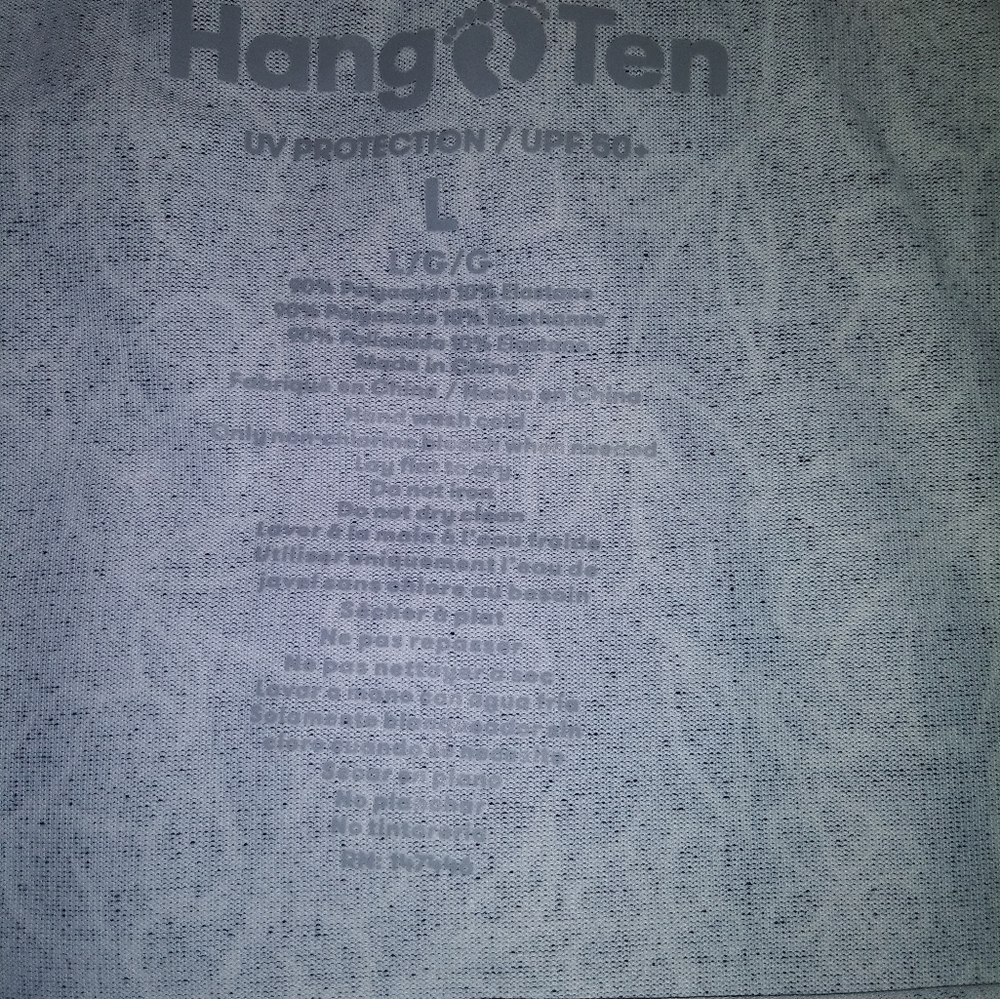 NWT UV Protection Women's Hang Ten Black And Grey Long Sleeve Shirt, Size Large - Picture 5 of 10